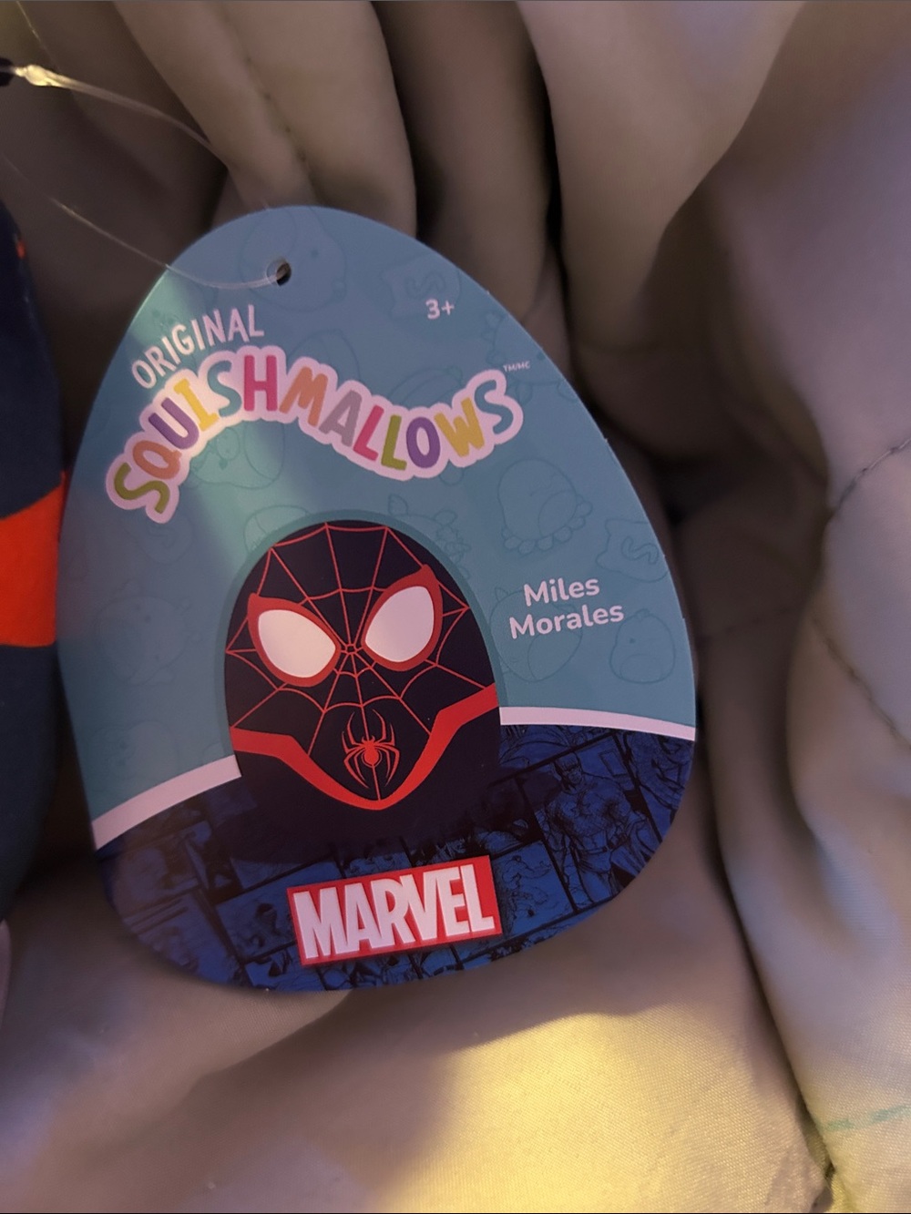 Marvel Miles Morales Plush Squishmallow - Black, Red & White - Picture 2 of 7